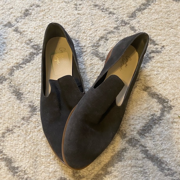 Crown Vintage Shoes - Charcoal Grey Crown Vintage Suede Loafers